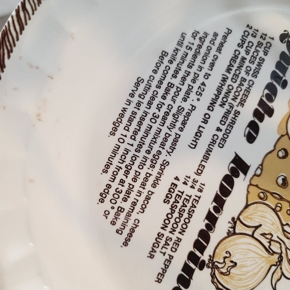 Vintage 80s 1982 Royal China by Jeanette Quiche Lorraine Baking Dish - Picture 3 of 10